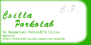 csilla porkolab business card